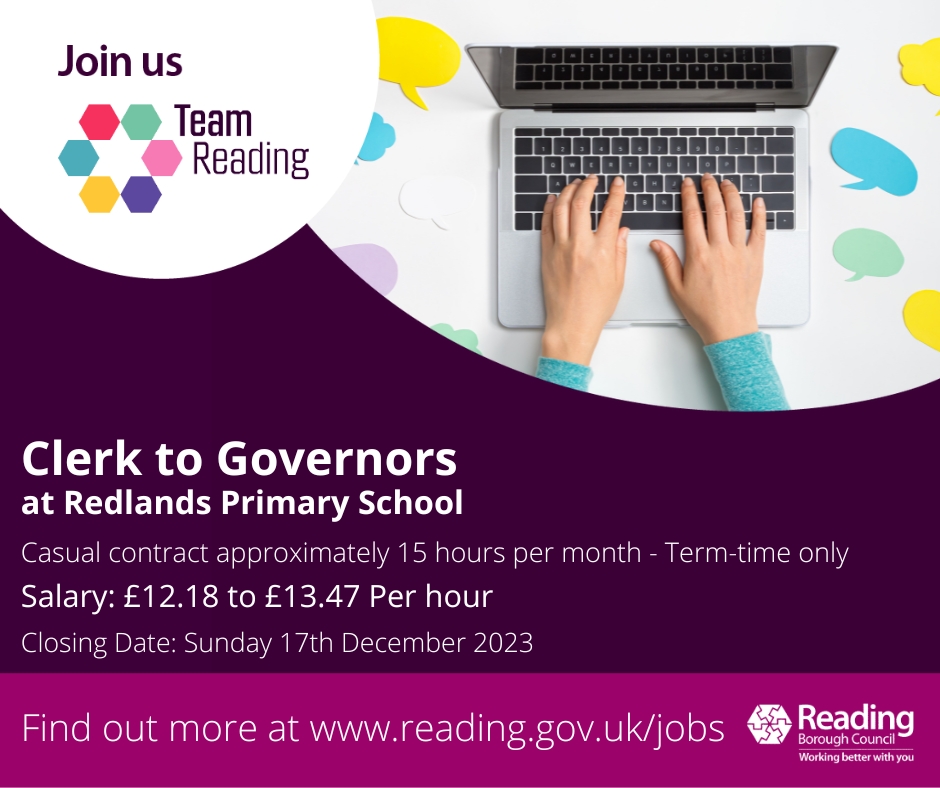 Redlands Primary School are in search of a Clerk to the Governing Body who is proactive and efficient. This pivotal role involves offering administrative and procedural guidance and reporting directly to the Chair of Governors. To apply visit: rdguk.info/ECW7c