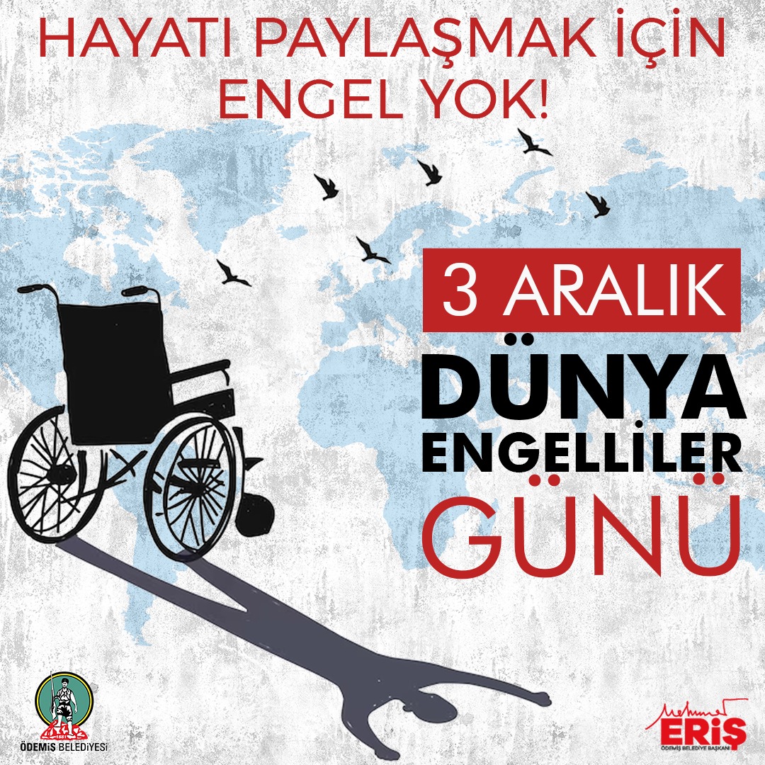 Sevgi ve farkındalık her şeye yeter, engeller yok olur gider.

Engelsiz bir dünya inşa etme kararlılığımızı 3 Aralık Dünya Engelliler Günü'nde yineliyoruz.