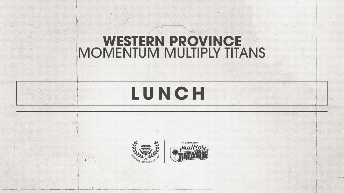 WP_Blitz's tweet photo. LUNCH DAY 4 | Momentum Multiply Titans 190/5 (68).
Ferreira (73*), Moonsamy (3*). Elgar 47, Makhanya 31.
Simmonds 3/62.
#WPcricket #westernprovince #BoyInBlue💙 #4DaySeries https://t.co/nx1rQEdfzO
