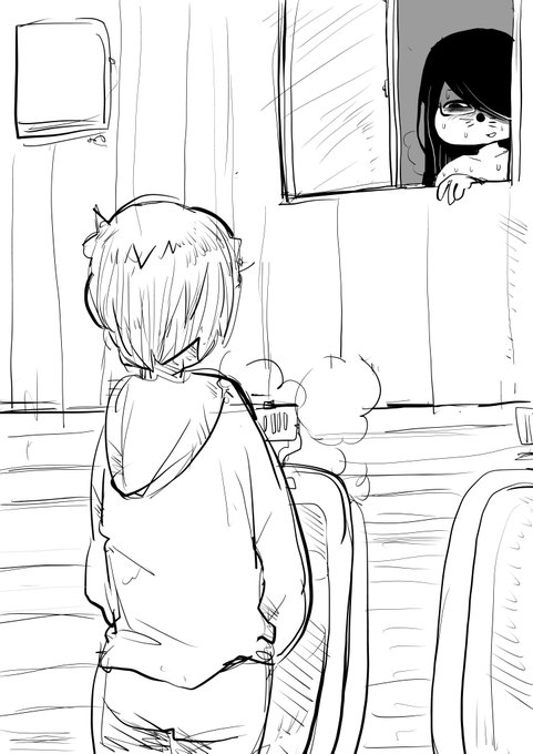 前髪垂らした知らない動物が便所のまどから… 