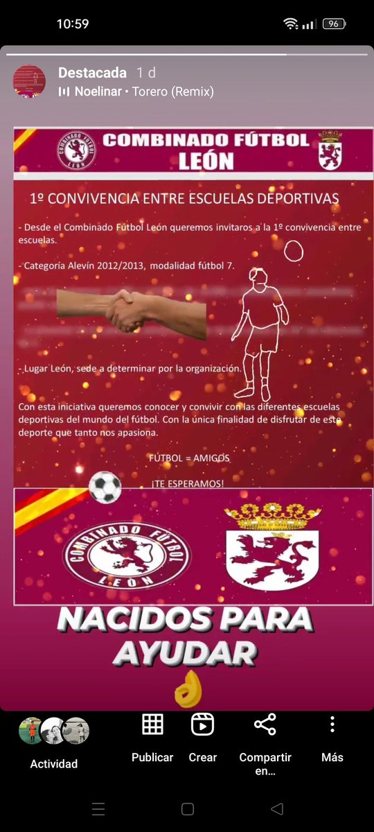comfutleon_2023's tweet photo. Y XQ NO?👏👏 día 6 de diciembre en trobajo del camino campos rafa tejerina desde las 10:00 te esperamos...(gran ambiente, fútbol,música,etc ...LEON🦁)

 FÚTBOL=AMISTAD🤝
Nos visitarán escuelas de diferentes puntos de España👏👏👏
AYUDANOS A AYUDAR😊 https://t.co/B2WEr0VOYd