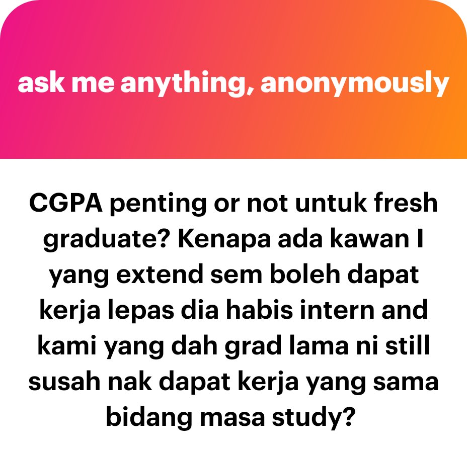 Dia camni lah kalau nak dibandingkan cgpa dengan skills majikan lebih
