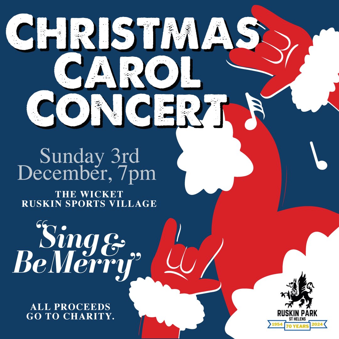 🎶 Deck the halls 🎶 Tonight’s @RuskinParkrfc concert will have you singing all your favourite Christmas Carols. Pay on the door with all proceeds going to the club's chosen charity 🎄