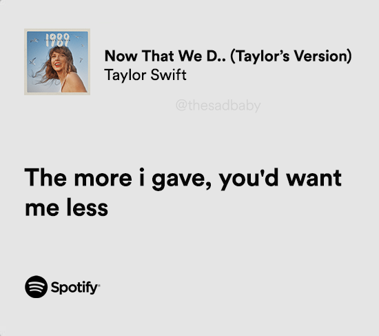 thesadbaby's tweet photo. taylor swift / now that we don't talk https://t.co/NdCjV8RVhy