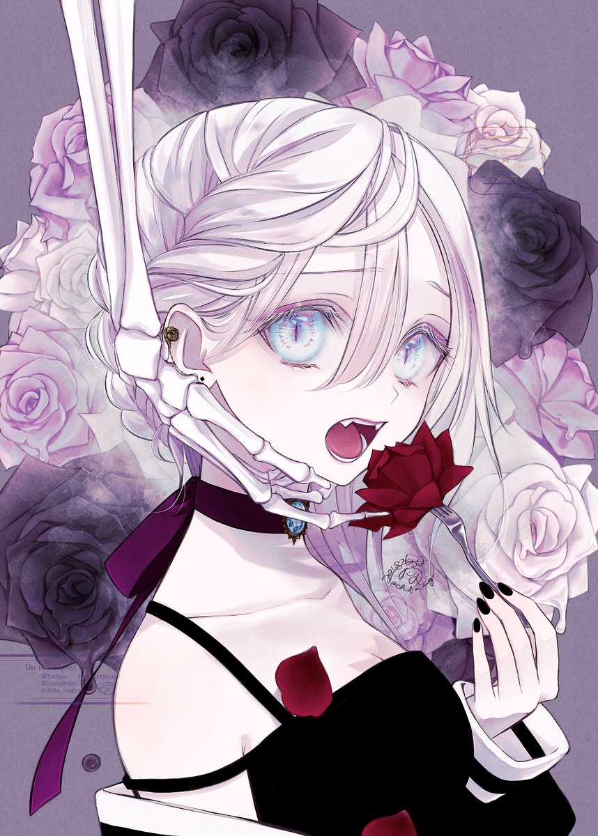 「#アートトレイン 美麗で仄暗い世界観がとても素敵な慧那さんよりバトンをいただきま」|千葉めぐむのイラスト