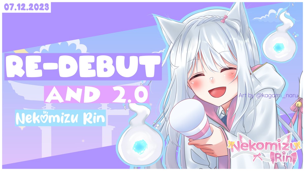 AozoraS_Project's tweet photo. The Time Finally Has Arrived! 

Kucing kesayangan kita @NekomizuRin akan segera melakuakan Re-Debut pada 7 DESEMBER 2023!

Catat jadwalnya dan nantikan Waiting Room dari kucing tercinta kita!

Untuk Pengumuman Re-Debut Yuuki Yozora dan Takahiro Kazuya akan diinformasikan segera! https://t.co/WKdgrCuqqf