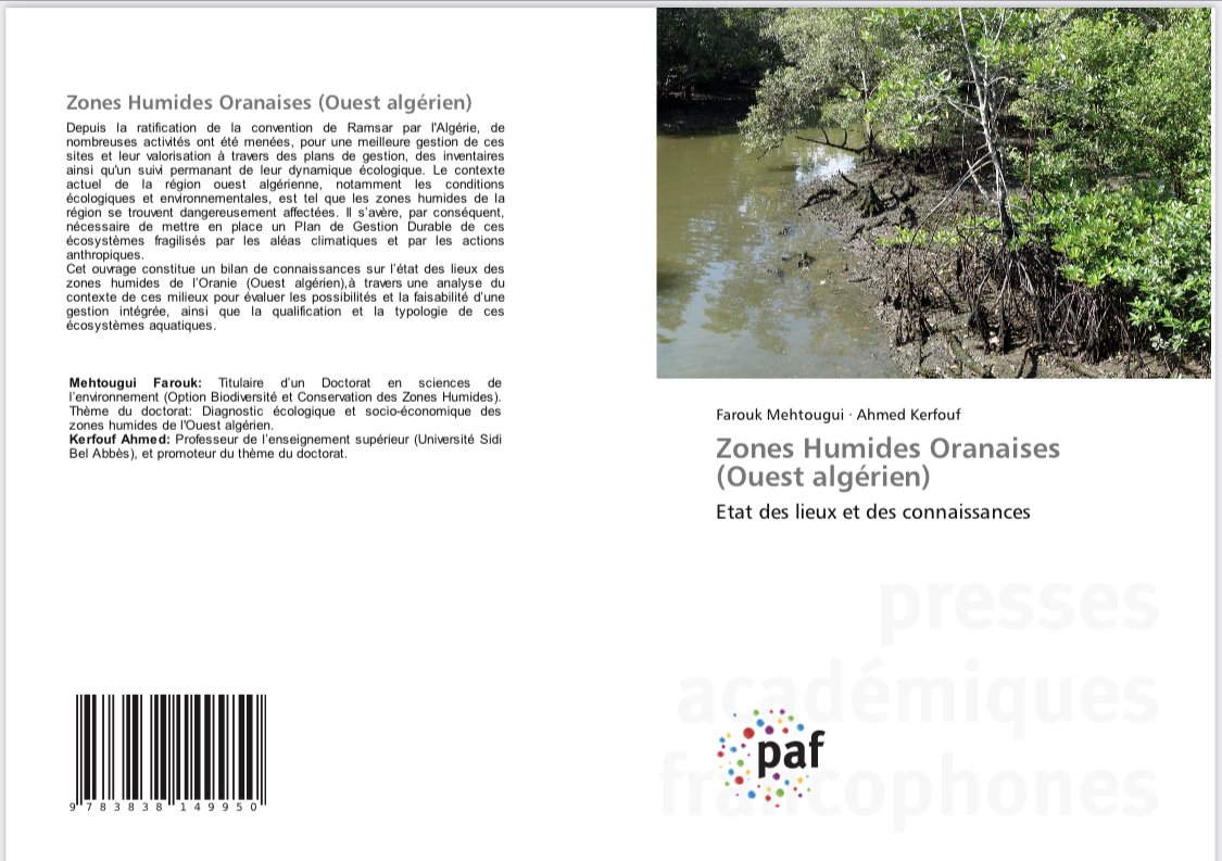 AhmedKerfouf's tweet photo. Parution de notre ouvrage: Zones humides oranaises (Ouest algérien). 
Auteurs: Farouk Mehtougui &amp; Ahmed Kerfouf. 
ISBN: 978-3-8381-4995-0/2023. https://t.co/CuFew4Ky4W