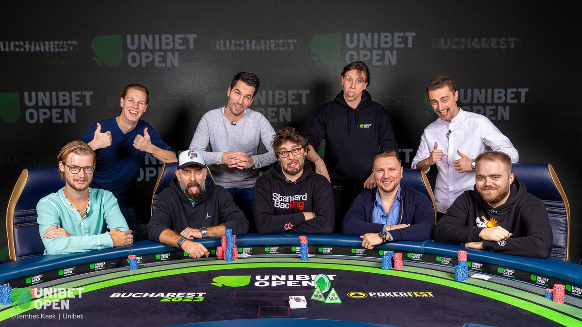 Final showdown Unibet Open Bucharest Main Event €65,830 for the win, 9 players, Seats: 1. Dwayne Sluis 🇳🇱 2. Max Broens 🇳🇱 3. Bjorn Samuelsson 🇸🇪 4. Eduard Norel 🇷🇴 5. Sorin Flutur 🇷🇴 6. Dragos Anton🇷🇴 7. Robert Burlaca🇷🇴 8. Bart Van Dijk 🇳🇱 9. Ivan Alin Constantin 🇷🇴