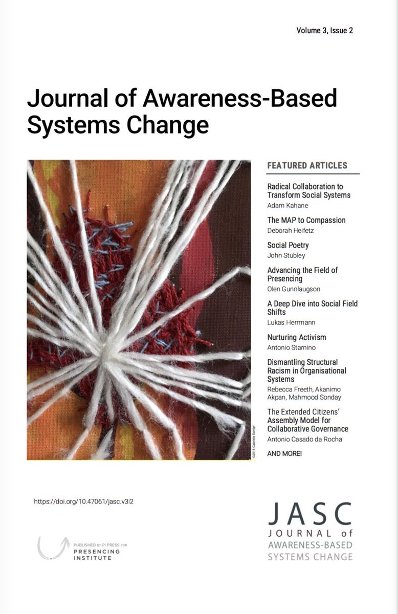 I am delighted that my invited article on "Radical Collaboration to Transform Social Systems: Moving Forward Together with Love, Power, and Justice" is now online at jabsc.org/index.php/jabs…. What feedback do you have on this body of practice and theory?