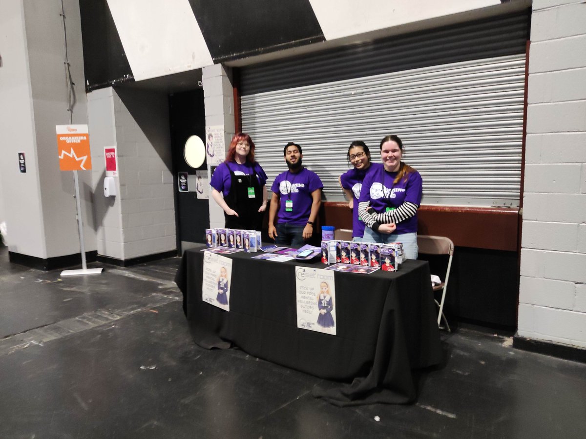 gamingthemind's tweet image. Last day of @MCMComicCon! We're here with the Reset Room, a chill space to take a break! We have lo-fi activities to unwind with, and we've got mental health info available, too. It's staffed by our awesome crew, so do say hello! 🧠🎮

Find us opposite Pop Asia!