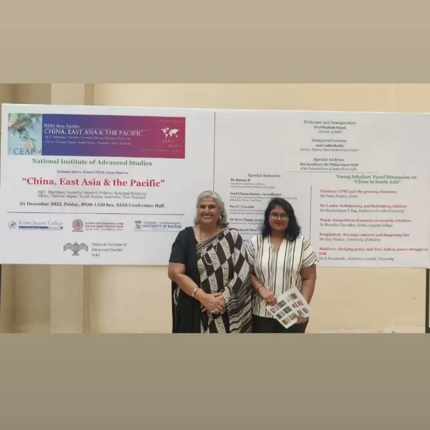 With @lathareddy51 ma'am at the inauguration of new NIAS Area Studies 'China, East Asia & the Pacific'. Thank you for the wonderful insights on China's foreign policy and India-Australia relations.

@NIAS_India #maritime #security #externalrelations #internalpolitics