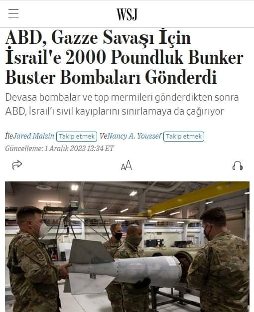 Kâfirler,gözümüzün önünde Gazze'de Müslümanları öldürüyor. ABD-İngiltere-AB paralı asker gönderiyor,istihbarat sağlıyor. Hamas sadece İsrail'e karşı değil, HAÇLI/SİYONİST ittifakına karşı mücadele ediyor.HAÇ-HİLAL savaşıdır. Alın buda örneği!Açık açık SOYKIRIM'ı finans ediyor.