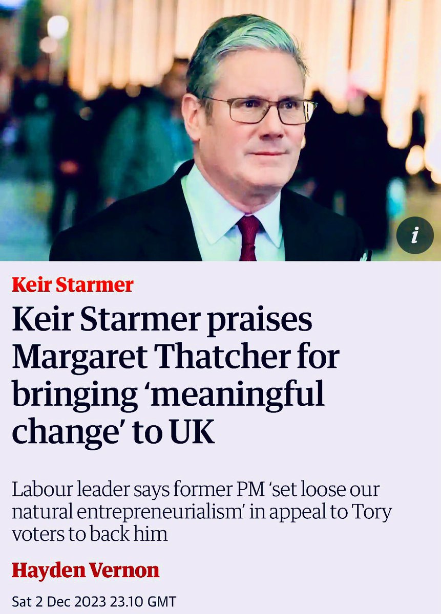 For those who are stating the left are ‘Tory enablers’ 👇🏻  Thatcher who changed face of U.K. for the worst. Divided us. Crushed industry. Poverty rose. Rise in inequality that still resonates today. Who is the real Tory enabler? Starmer. #StarmerOut