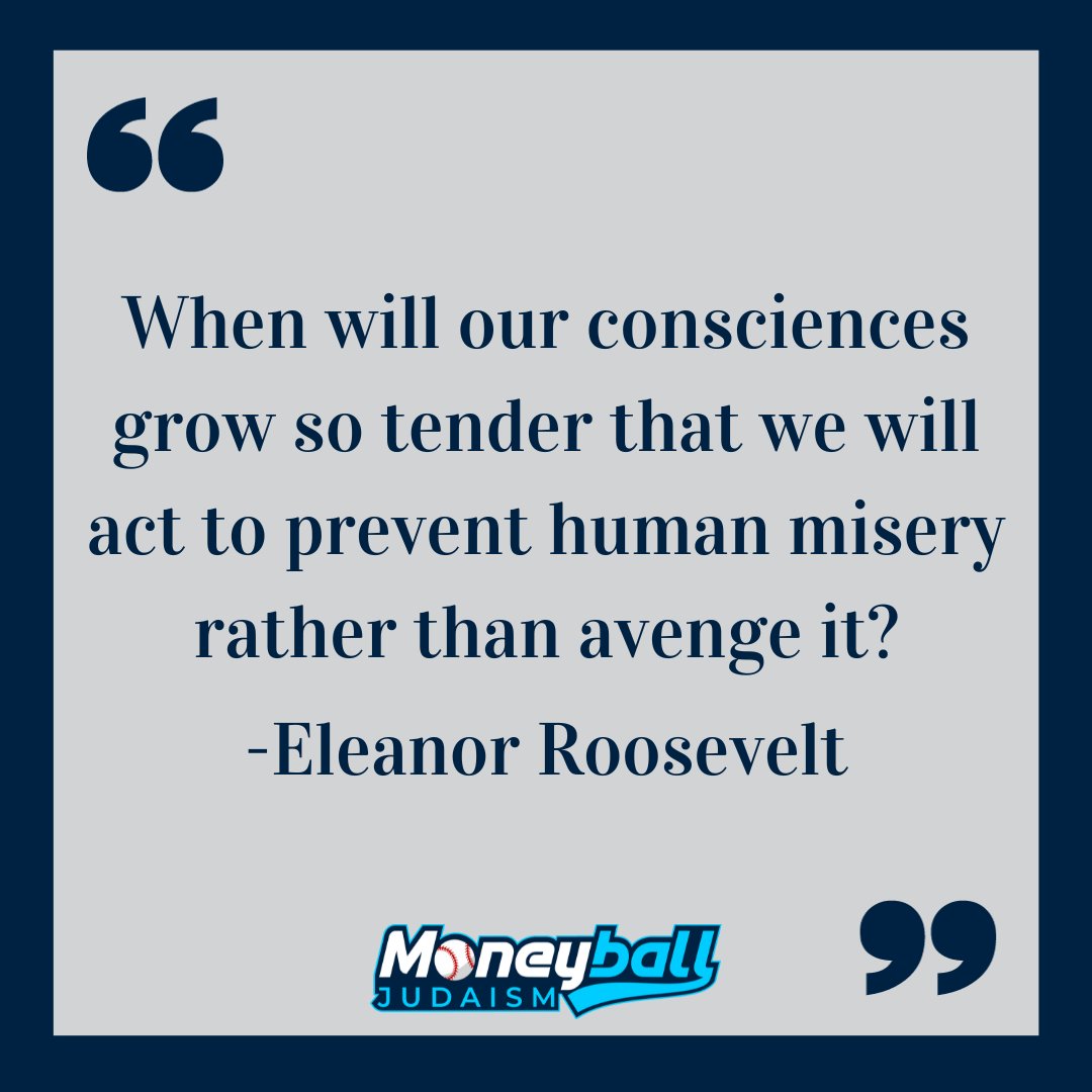 #MoneyballJudaism #MorningFuel #EleanorRoosevelt