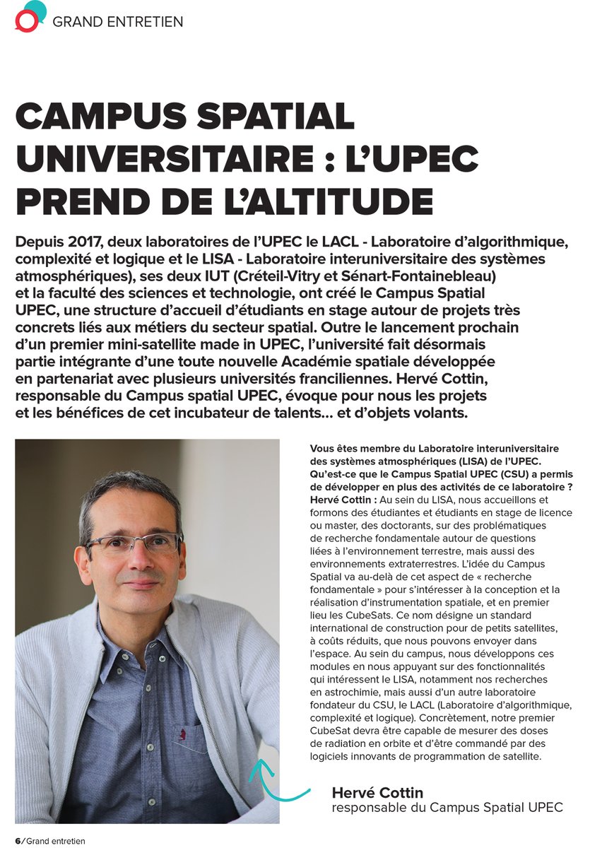 UPECactus's tweet photo. #UPECLeMag Comment former de manière concrète nos étudiants aux compétences et métiers de la filière spatiale ? 🛰️ 🚀
Zoom sur notre #CampusSpatial avec @hcottin  🔎
👉 A lire sur https://t.co/D7qgTkRcqE 📱

#UPEC #UniversitéEngagée #IndustrieSpatiale #RechercheSpatiale https://t.co/miziThhdcM