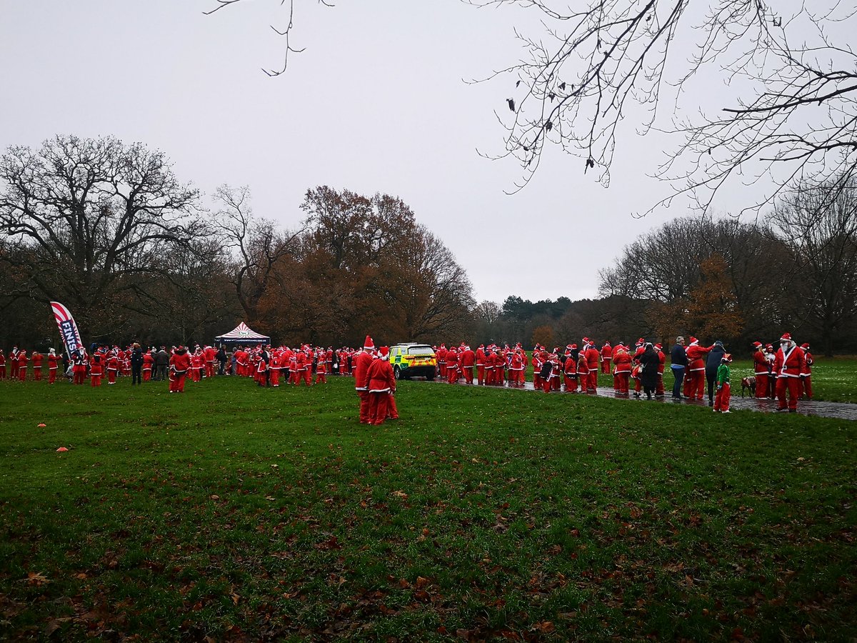 Assembling for the #SantaDash at #Wythenshawe Park 🎅🎅🎅🎅🎅