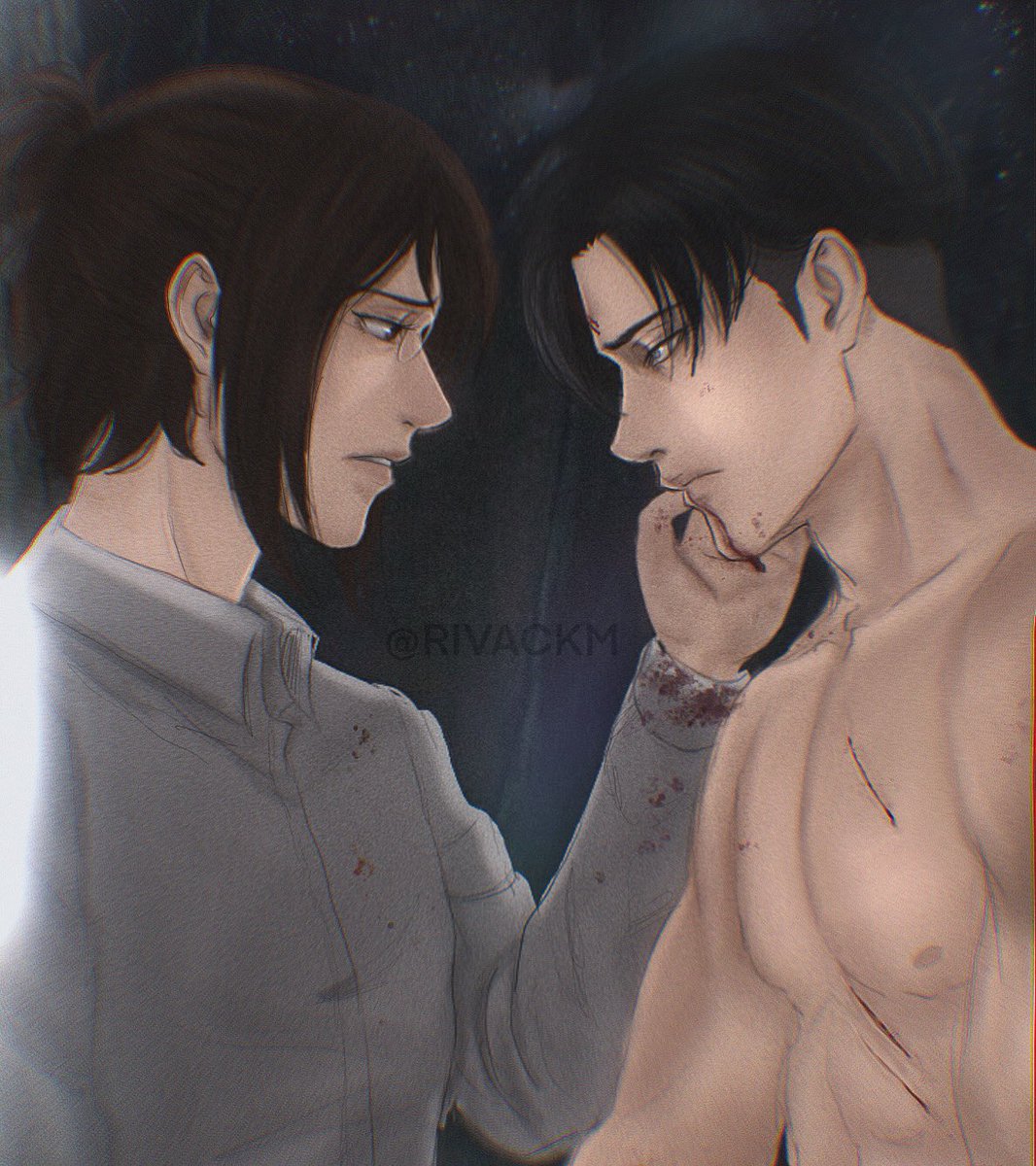 rivackm's tweet image. Forest #levihan #hangezoe #leviackerman #AttackOnTitan #aotfanart