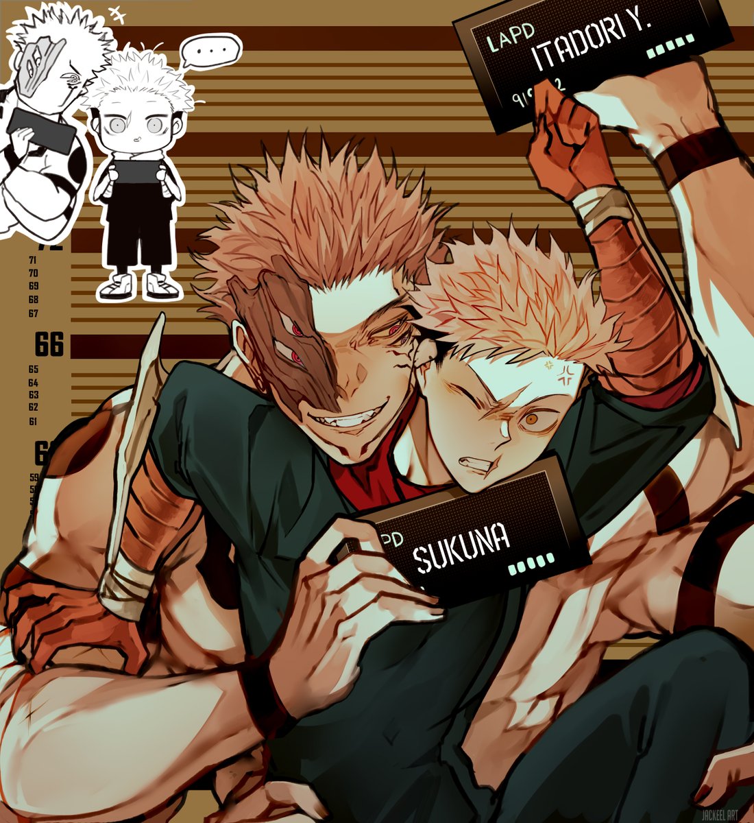 Sukuna: "Estamos en el mismo barco mocoso, si yo me voy a la cárcel por supuesto que tu vendrás conmigo" Que romántico compartir la condena jaja
👅🐯 ヽ(´Д｀;)ノ 
#jjk244 #呪術廻戦 #JujutsuKaisen #sukuna #sukunaryomen #JJK #sukuita #宿虎 #Itadoriyuuji #itadori #jjkfanart
