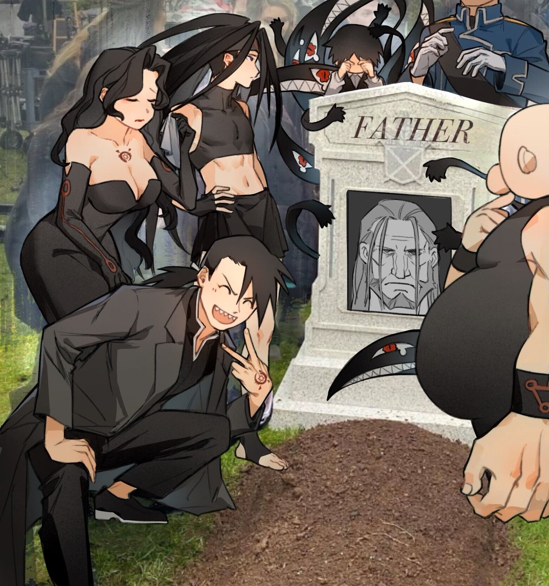 #鋼の錬金術師 
我感觉很合适，所以我画了！😊懒惰因为懒惰没有出镜很合理吧！