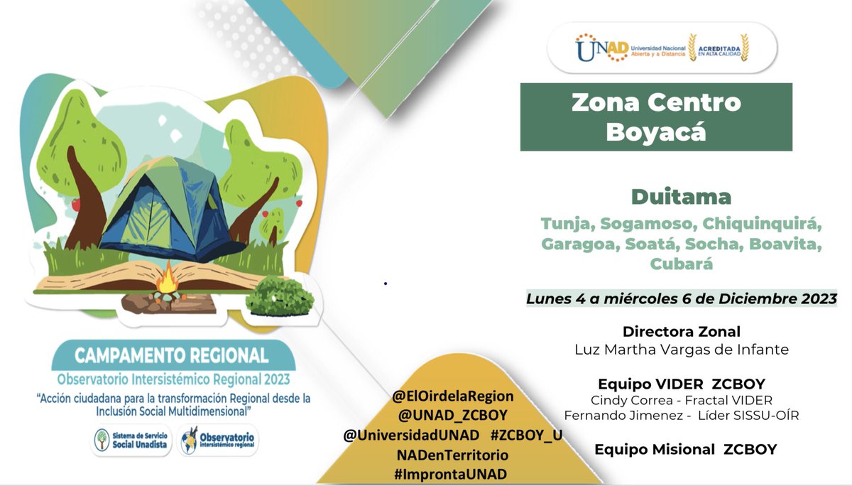 El OIR de las Regiones UNAD tweet media