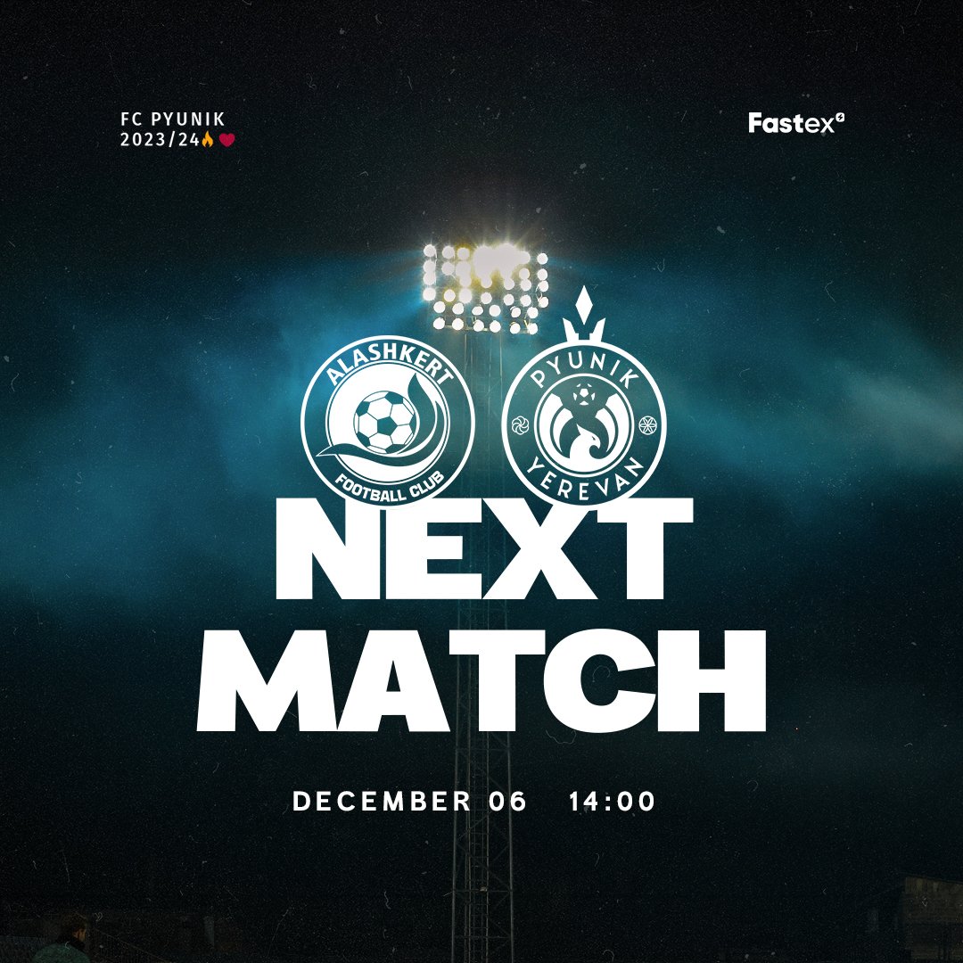 FC_Pyunik's tweet photo. Winter has come, still football continues โ๏ธ
Support the guys in the last away match of the year!
๐ Alashkert
๐ Nairi Stadium
๐ December 6, 14:00
#Pyunik #AlashkertPyunik #gopyunik https://t.co/rbKNLwP1sB