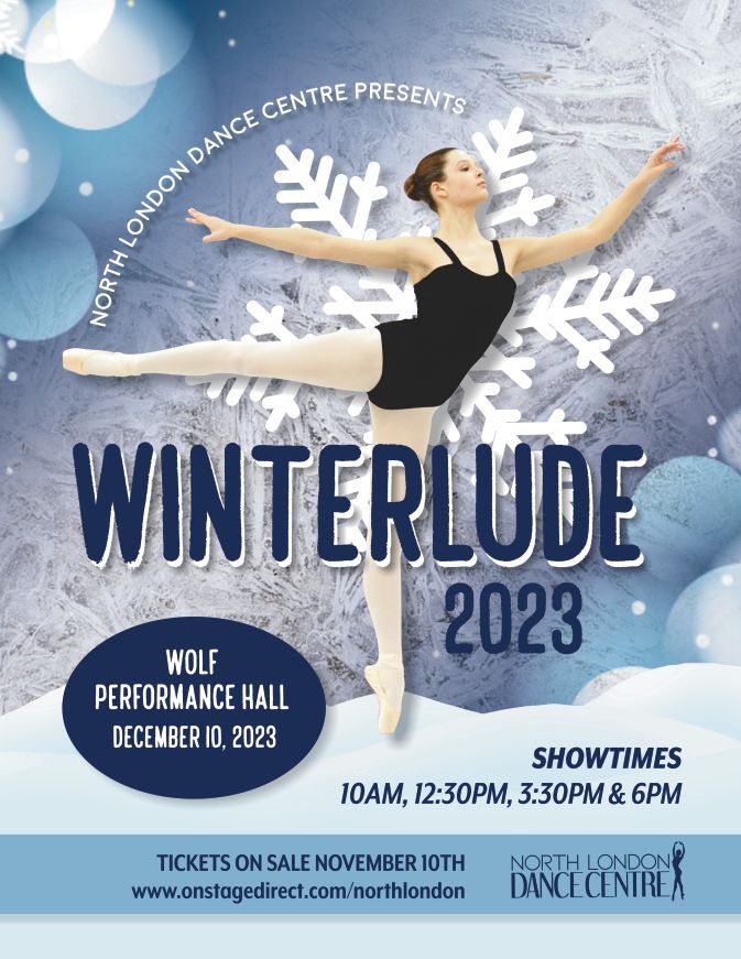 One week until @NLondonDance presents Winterlude 2023 at the Wolf! The show promises lots of variety in many genres: ballet, pointe, jazz, lyrical, tap, contemporary, acro, musical theatre and commercial hip hop. buff.ly/3usDgxk