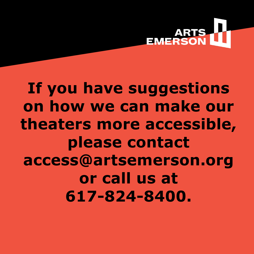 Today is International Day of Persons With Disabilities. At ArtsEmerson, we are committed to making theatre more accessible for everyone. Swipe to see our offerings and accessible performances. If you have suggestions or questions, please email Access@artsemerson.org!
