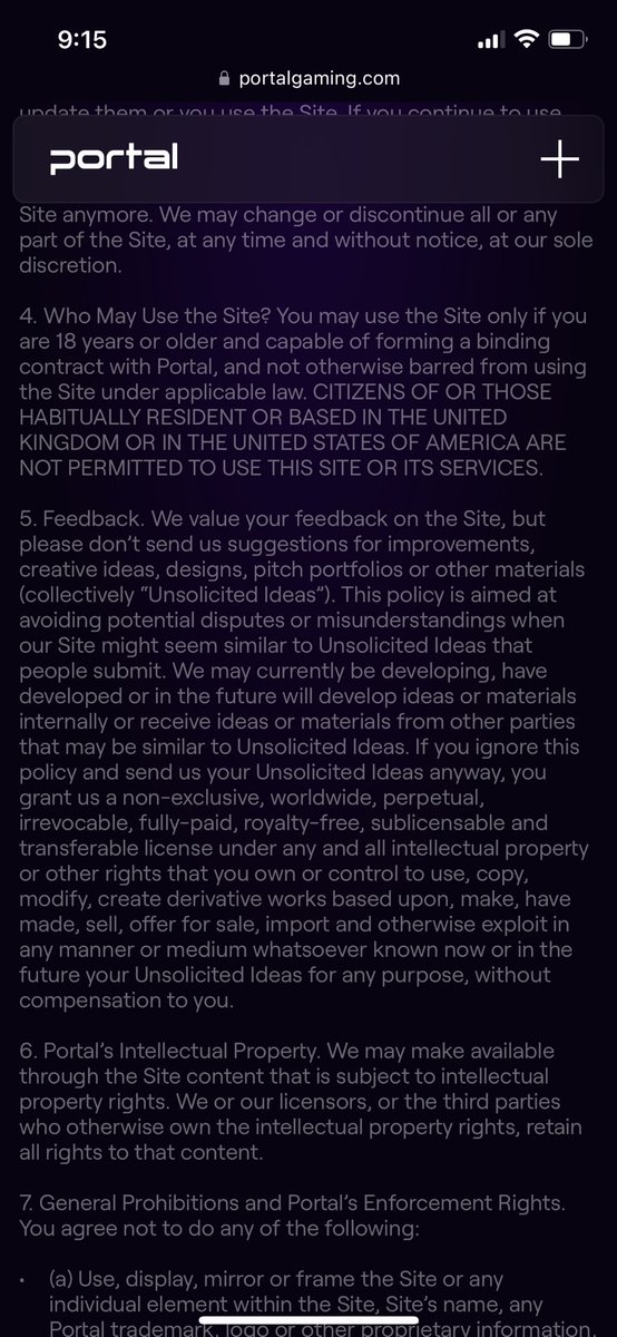 Thought I’d make a small post to clarify some of my recent remarks.

The bellow Screenshot is from the Portal Coin website. It specifically, IN ALL CAPS, states that people in the US and UK are not permitted. 

Why is this I wonder? 

You guys go ahead and do your farming. IM OUT