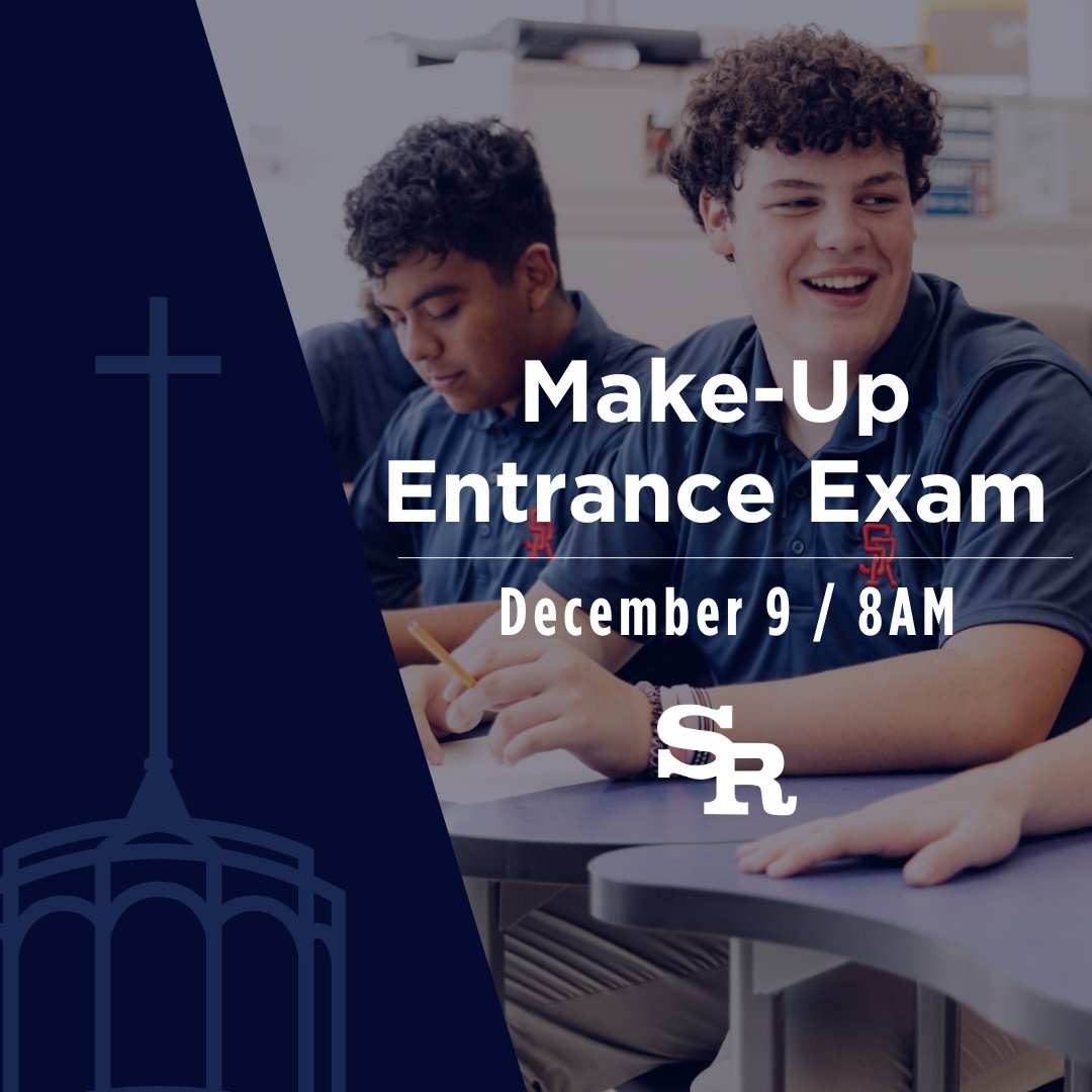 StRitaHS's tweet image. 8th graders who were unable to or did not take the Entrance Exam at a Catholic school can register to take our Make-Up Entrance Exam this Saturday, December 9, at 8 AM. 

Register today to be a part of our newest class of Ritamen: ow.ly/33BB50QeLyP