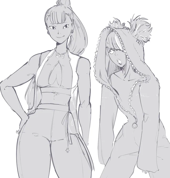 Chun li &amp; Juri sketches 