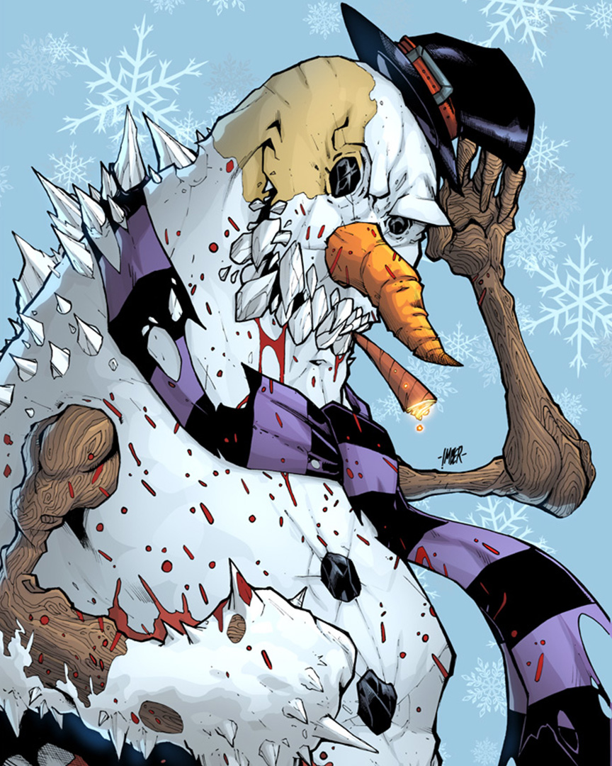 RecklessHeroHQ's tweet photo. 🕰️🔙 Let's start getting in the Christmas mood this #ThrowbackThursday with this Snowman piece we did for a set of Christmas Cards. 📜🔍 #TBT #Christmas #ChristmasArt #RecklessHero #MakingComics #IndieComics #ComicArt #ChristmasCards https://t.co/lFCvGqXBWx