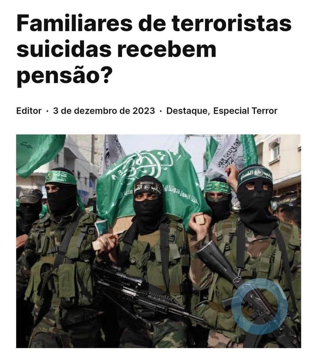 MajorMecca's tweet photo. “As bombas humanas são baratas: além da disponibilidade para o sacrifício, basta pregos, material explosivo, uma bateria, um interruptor, um pedacito (sic) de cabo, um par de reagentes químicos e um cinto resistente.
 (…)
Uma vez concluída a missão, a organização responsável paga o funeral e a campa do mártir e entrega à família uma importância que varia entre três mil e os cinco mil dólares.”
Matéria completa:
https://t.co/4yuZAhCOXm