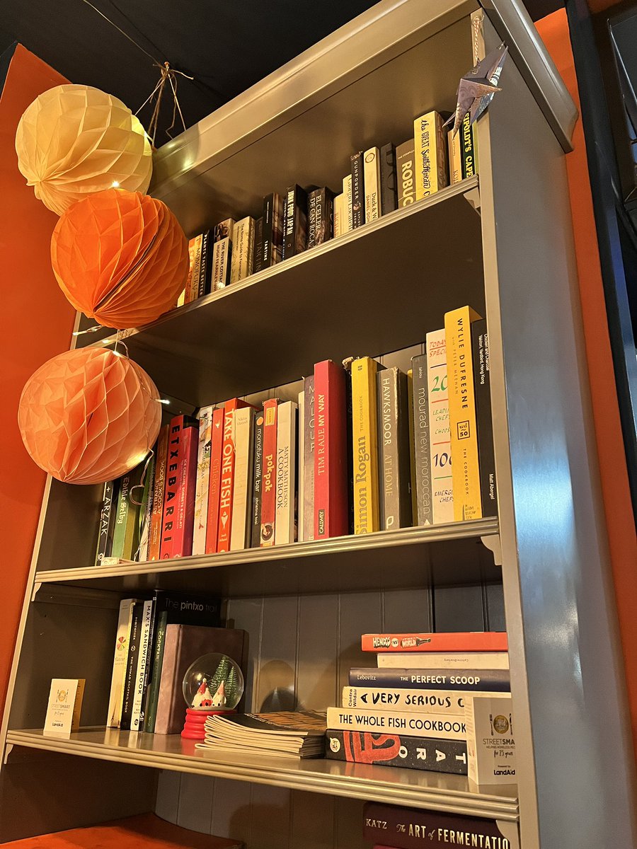 So that’s more than enough reasons to get yourself booked in to <a href="/theOrangeBird2/">the Orange Bird</a> 

But lastly they have a cookbook bookcase that is enviable - including a <a href="/HendoRelish/">Henderson's Relish</a> cookbook

#Foodie #Food #SaturdayNight