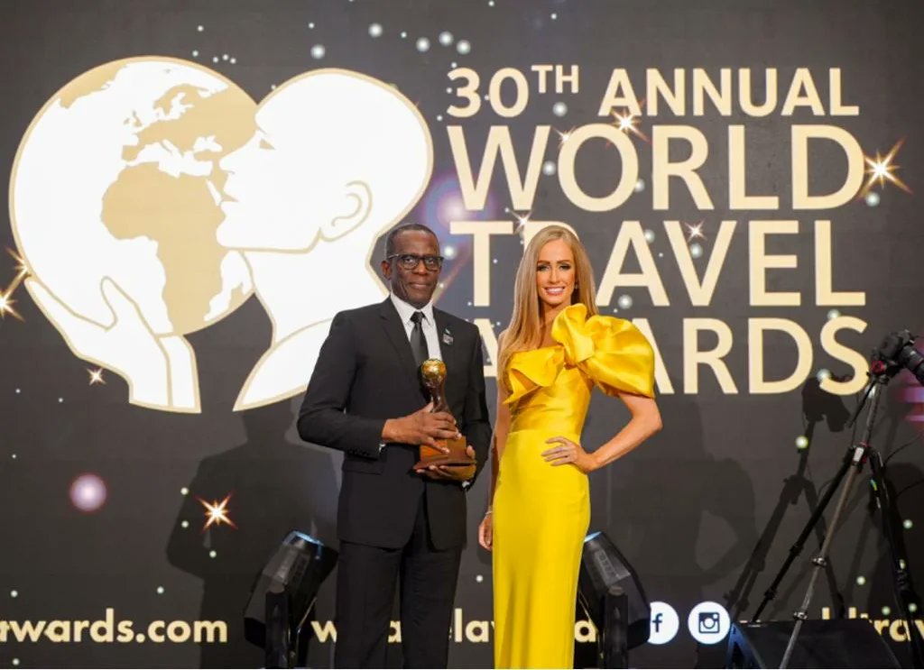 PhilipJPierreLC's tweet photo. I had the distinct honour of accepting the award for World's Leading Honeymoon Destination on behalf of the people of Saint Lucia at the prestigious World Travel Awards whilst attending COP28 in Dubai. This is the 15th time that Saint Lucia has received this accolade. https://t.co/5yjjyb2RXJ