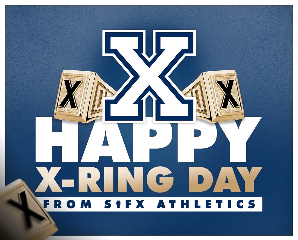 Happy X-ring day to all STFX alumni! Special greetings to all our X-Men &amp; X-Women student-athletes receiving their &lt;[X]&gt; rings today! #hailandhealth <a href="/stfxuniversity/">StFX University</a>