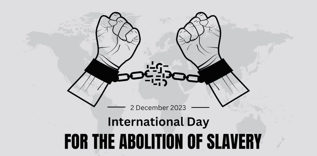 في اليوم العالمي لإنهاء العبودية
كُلّنا عبيد في هذا العالم 
وحدهم من يدفعون للكرامة والحرية ثمنًا هم الأحرار ..!
#EndSlavery_AbolitionDay