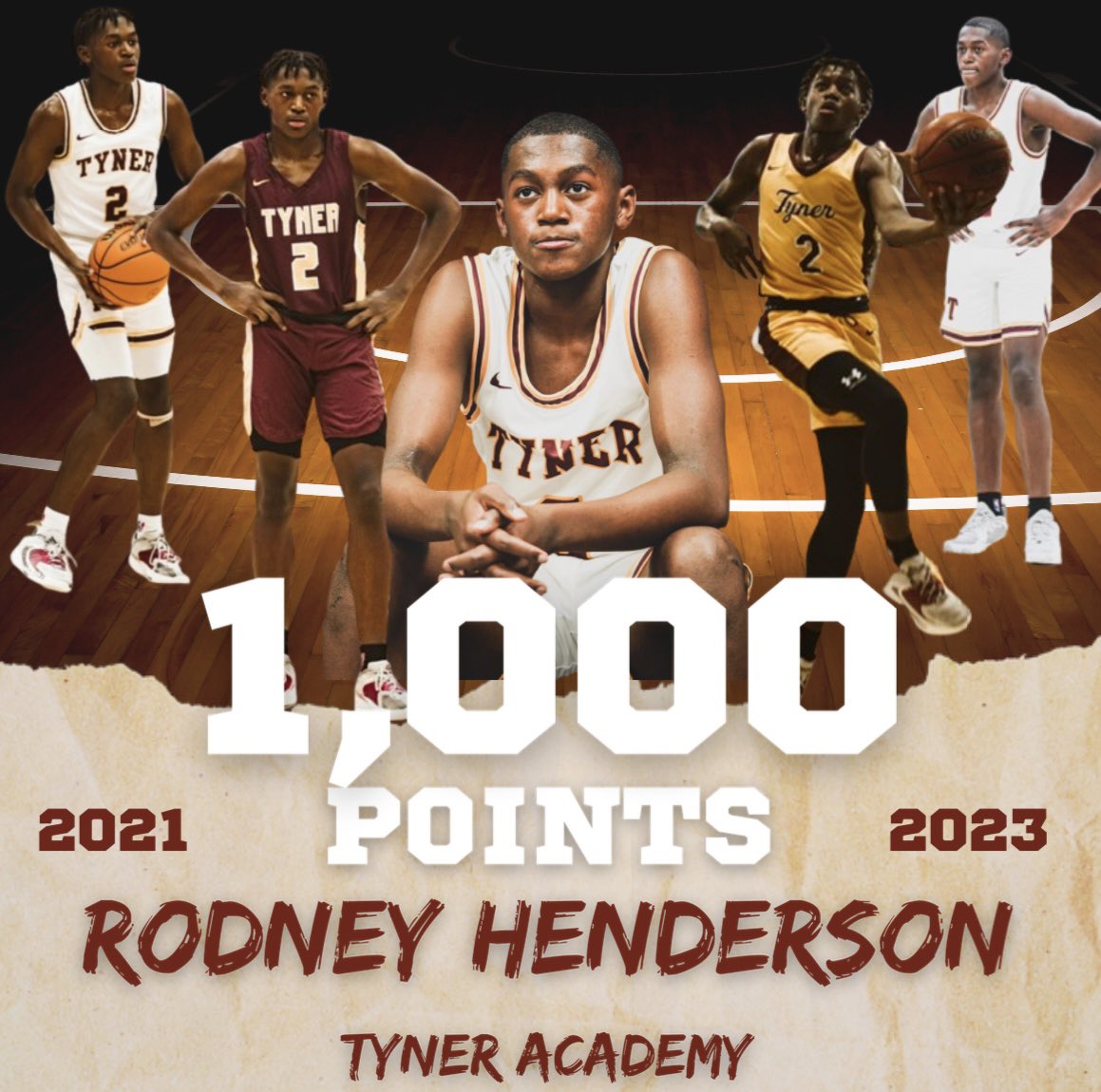 TynerRamily's tweet photo. Congrats @RodneyBoo25 on reaching 1,000 career points. Rodney is only a Junior. Last year he received All-State as a sophomore. Rams are off to a 4-0 start. Rodney is currently averaging 20.5 ppg. Keep up the good work. #RAMILY https://t.co/6RGhIwTNY8
