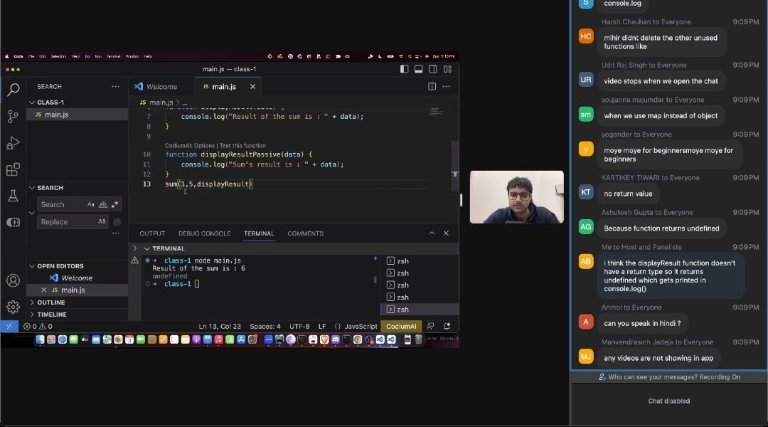 rafeeqsyedamjad's tweet image. Day 1 of #151daysofcode

✅ Reviewed JavaScript output-based questions, thanks to @piyushgarg_dev&apos;s video on JavaScript interview questions.

✅ Completed Week 0 modules and actively participated in Week 1.2 | JavaScript Foundation class led by @kirat_tw.
