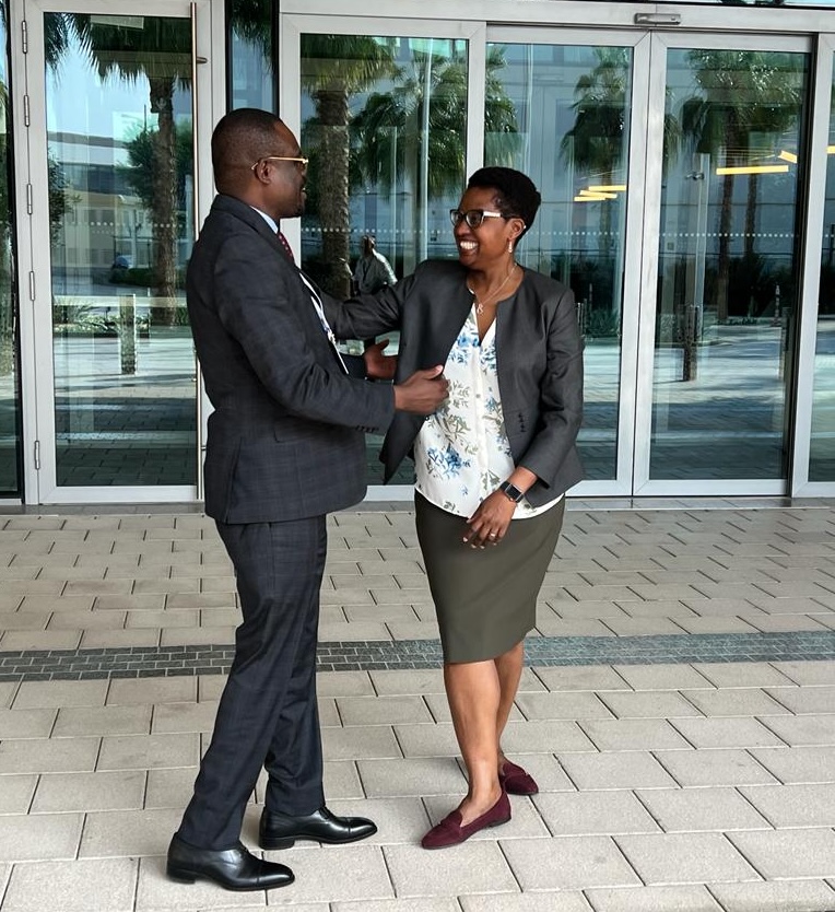 Glad to have connected on the sidelines of #COP28📷with <a href="/Marla_Blow/">Marla Blow</a>, President and COO <a href="/SkollFoundation/">Skoll Foundation</a>, who highlighted the necessity of “a strong <a href="/AfricaCDC/">Africa CDC</a>, ready to meet the moment when needed."