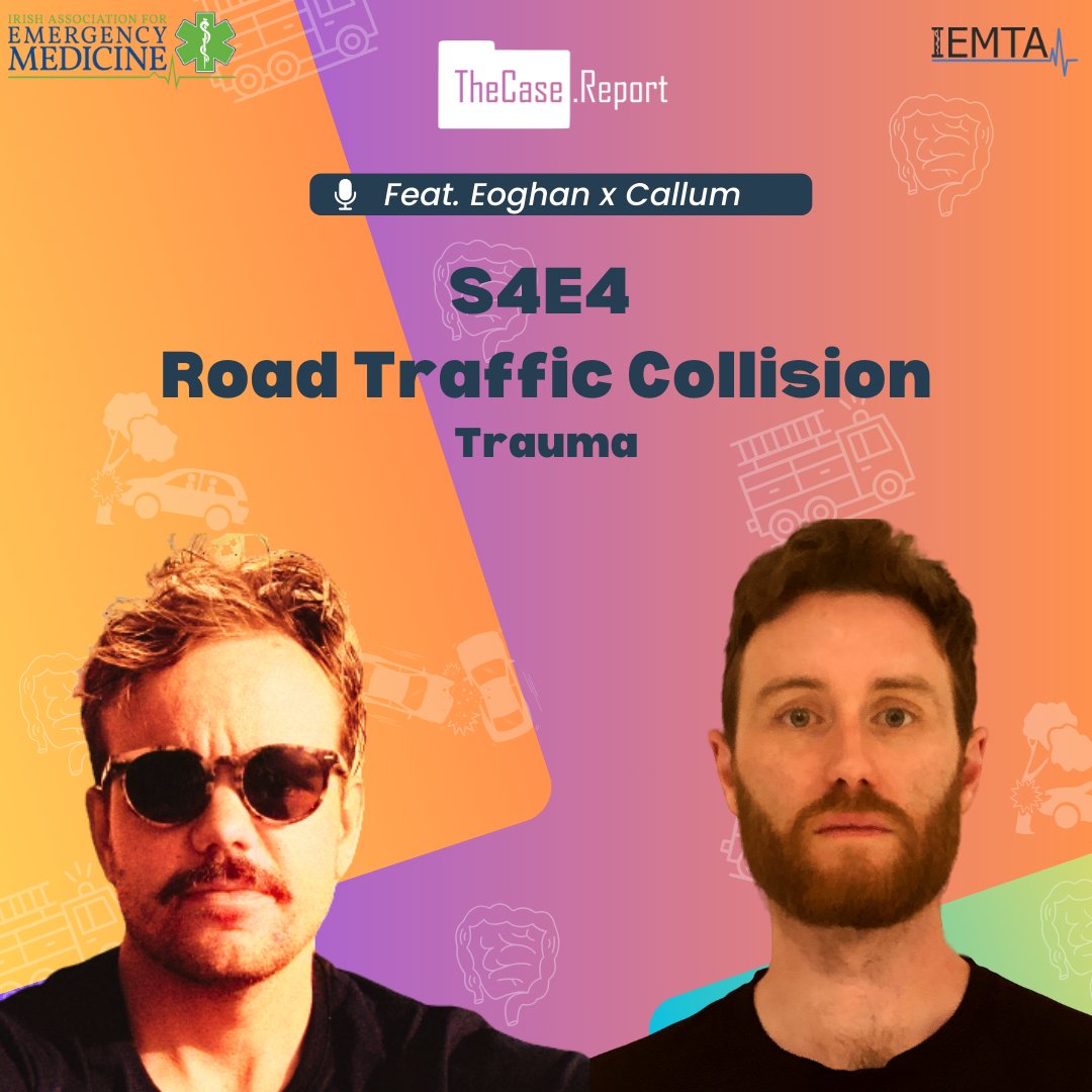 🖐️🎤We're talking all things trauma in the latest episode of TCR which has just dropped🎤🖐️

Join Eoghan and Callum as they manage an RTC casualty in a rural ED at night 🚗

Follow along with the show notes and infographics here:
thecase.report/episodes/rtc