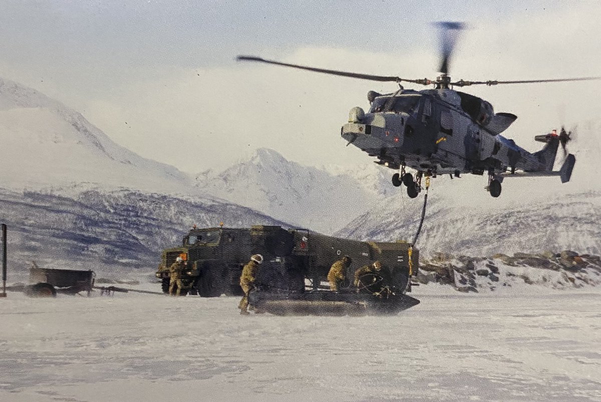 #AdventCalendar Day 3! #MerlinMk4 and #Wildcat are crucial to @RoyalMarines operations worldwide - such as winter in the Norweigan Arctic #RNCalendars