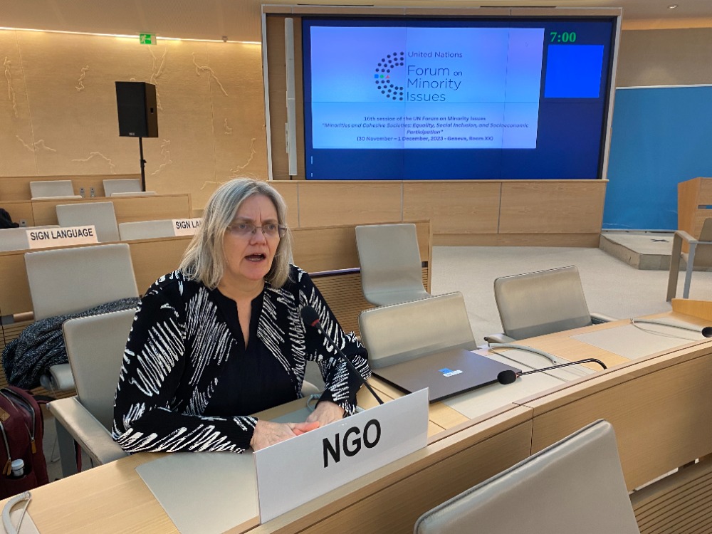 #UNFMI ELEN President, Elin Haf Gruffydd Jones, called on all states to 'enable progressive  language planning for minoritised languages so that linguistic minorities can develop into the future, within a framework of democracy and human rights' #ELEN2023