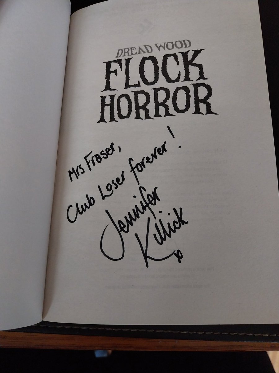 MrsFraserSAB's tweet photo. @ChildrenInRead @JenniferKillick
So glad I bid in the Children In Read auction. Bagged myself a signed copy of #FlockHorror and did my bit for Children In Need https://t.co/5jlpiIwDpy