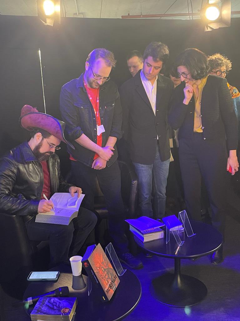 Christopher Paolini (@paolini) on Twitter photo Got to meet the French Minister of Culture, <a href="/RimaAbdulMalak/">Rima Abdul Malak</a>, in Paris today. #Murtagh Got to meet the French Minister of Culture, <a href="/RimaAbdulMalak/">Rima Abdul Malak</a>, in Paris today. #Murtagh