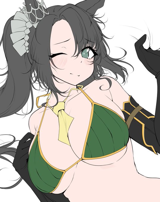 #ウマ娘
サトノクラウン描いてる途中だったりするんです 