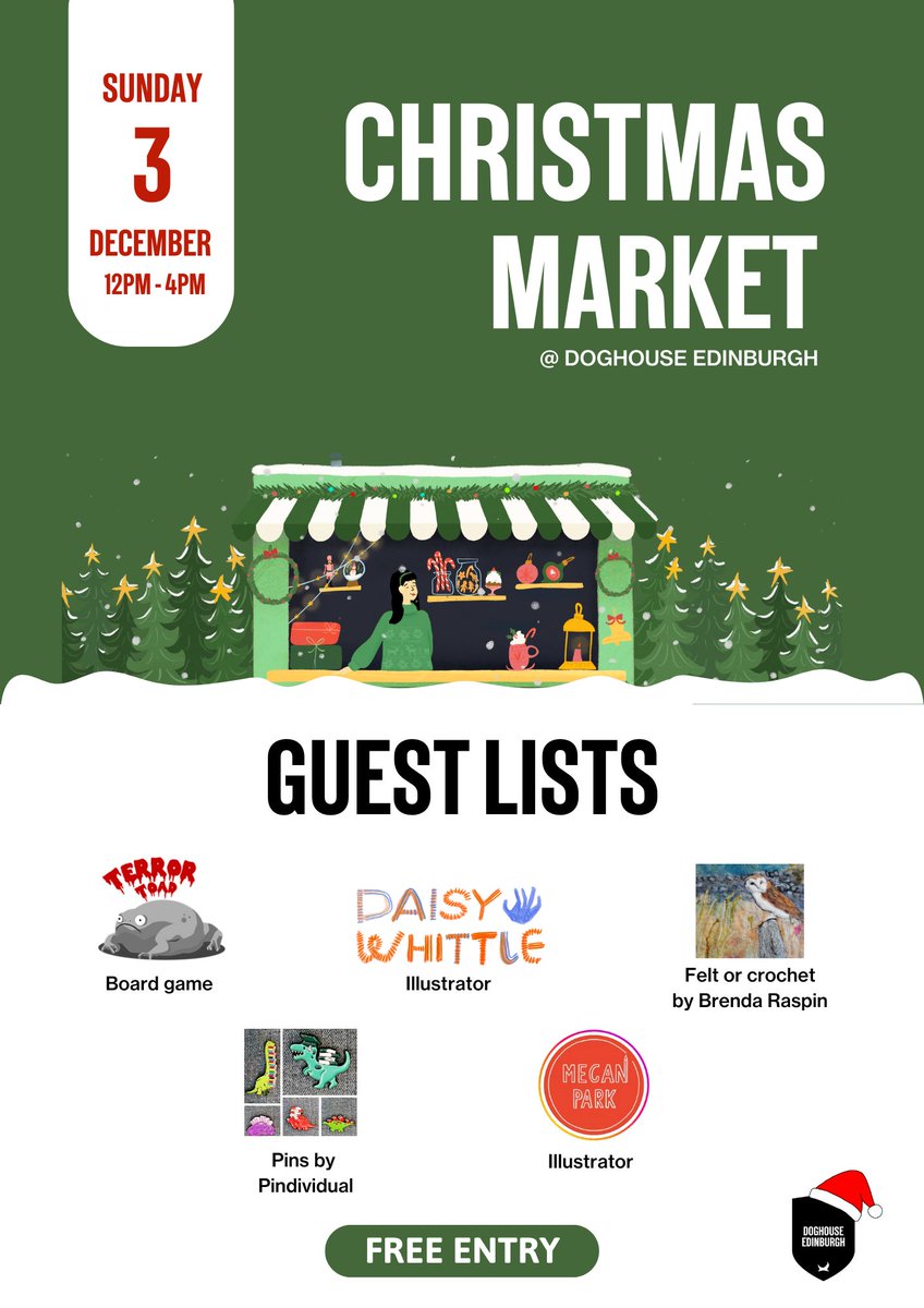 BrewDog DogHouse Edinburgh (@doghouseedin) on Twitter photo Today !!! 
Our first Christmas market 🎄🎉 
Free entry 
From 12pm - 4pm 🎄🎁 Today !!! 
Our first Christmas market 🎄🎉 
Free entry 
From 12pm - 4pm 🎄🎁
