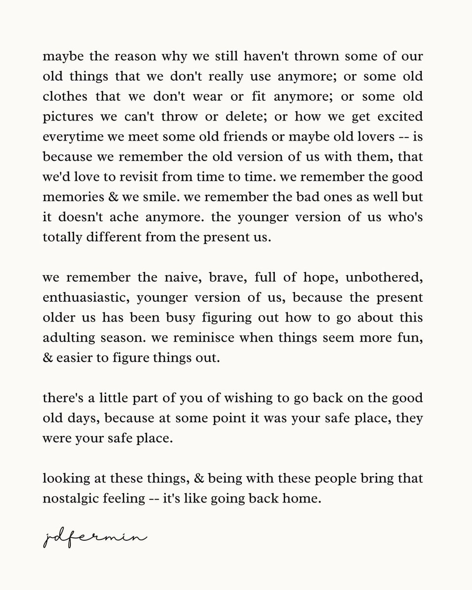 jervyfermin's tweet photo. the past is always a good place to visit -- so many things make me heart tear a little as i remember things &amp; people that used to occupy a big portion of my heart. https://t.co/zqAPIBnfBB