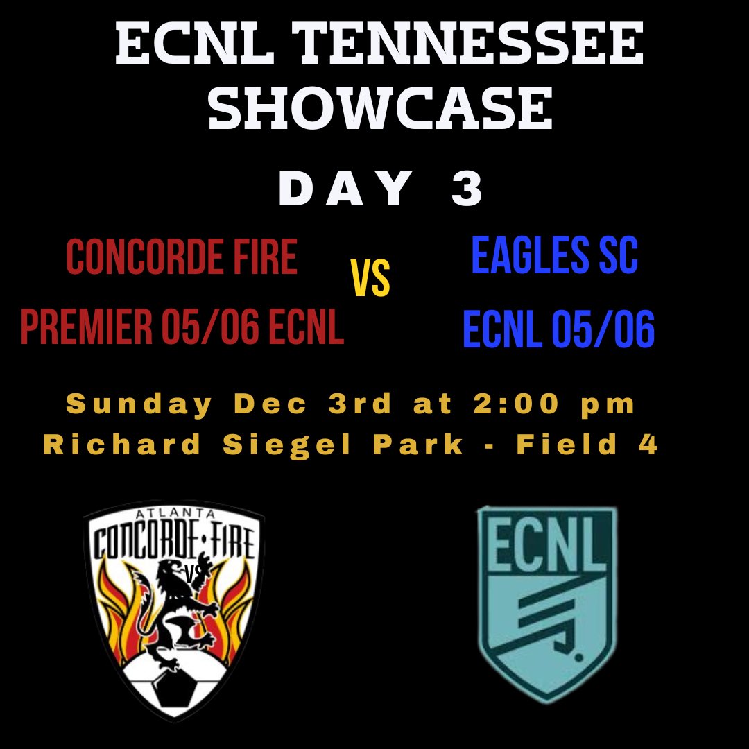 CF06PremierECNL's tweet photo. 🔥Sunday Funday Day 3 of TN Showcase 🔥
Coaches, don’t leave early!  Come check us out!
@ConcordeSoccer @ECNLgirls @ECNLSoutheast @SoccerMomInt @PrepSoccer @ImCollegeSoccer @TheSoccerWire @ImYouthSoccer https://t.co/O64Bmzv7BC
