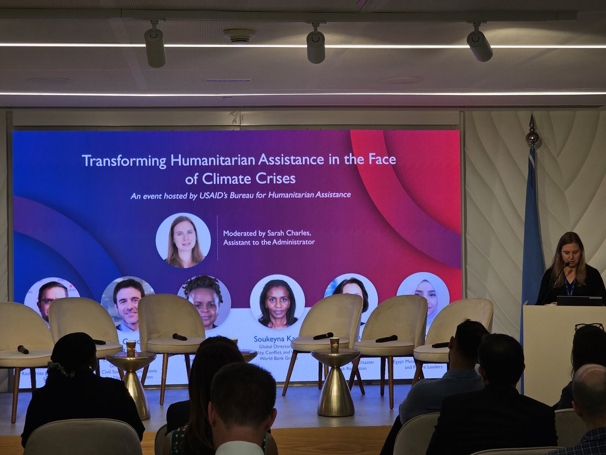 ccb_boulder's tweet photo. Amazing panel at the #womens #pavillion on "Transforming humanitarian assistance in the face of Climate Crisis." Amria Nasser representing the #FLN as a Young Professional https://t.co/ldKZOGOidm