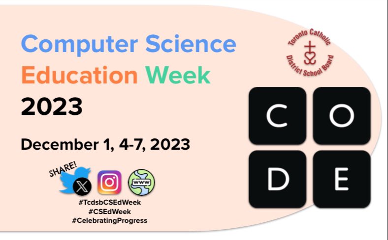 Calling all staff at @TCDSB check out out our interactive slide deck to engage in some super cool coding activities! Find slide deck on our 21C page under Coding Resources or click on the link: tcdsbcec.sharepoint.com/sites/21c/Site… #TcdsbCSEdWeek #CSEdWeek #CelebratingProgress @CSEdWeek